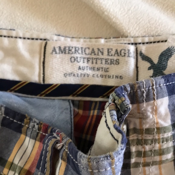2 pairs American Eagle plaid men’s Shorts size 32 - Picture 3 of 10
